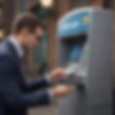 User accessing funds from a Chime ATM without fees