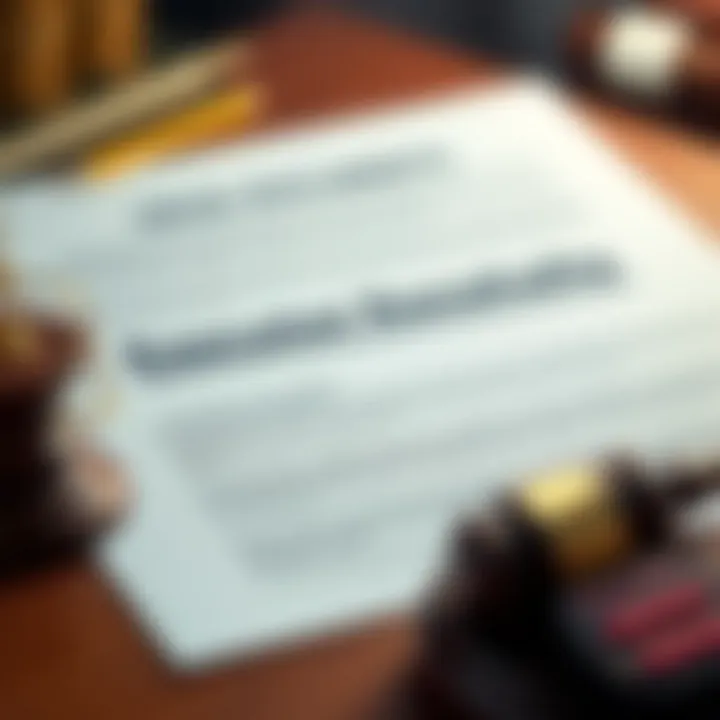 Legal documents representing executor duties