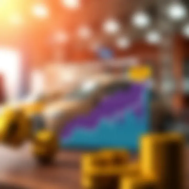 Market Trends in Auction House Financing A graph showing market trends impacting auction house financing