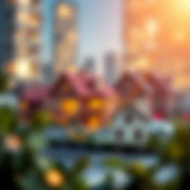 Graph illustrating market fluctuations and property value